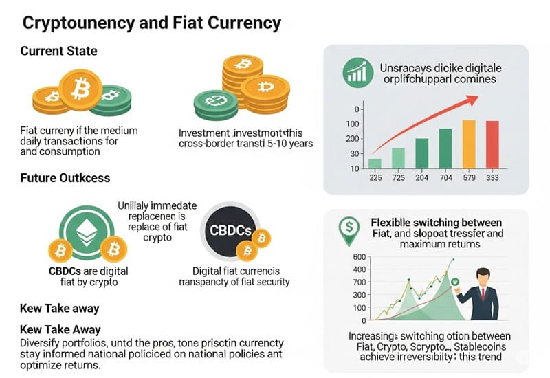 Crypto và tiền pháp định: Cạnh tranh, bổ trợ hay thay thế Crypto và tiền pháp định: Cạnh tranh, bổ trợ hay thay thế