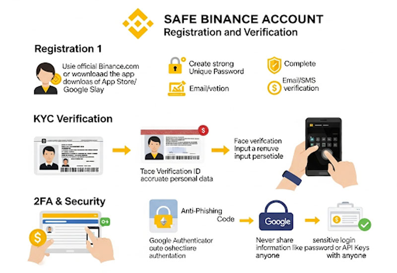 Hướng Dẫn Đăng Ký, Xác Minh Tài Khoản Binance An Toàn