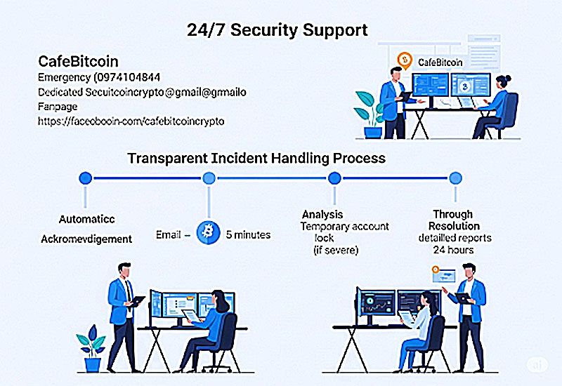 Phản Hồi, Khiếu Nại Và Hỗ Trợ Bảo Mật Từ CafeBitcoin