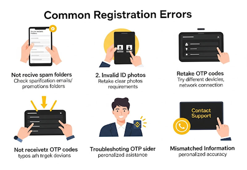 Những lỗi thường gặp khi đăng ký Binance