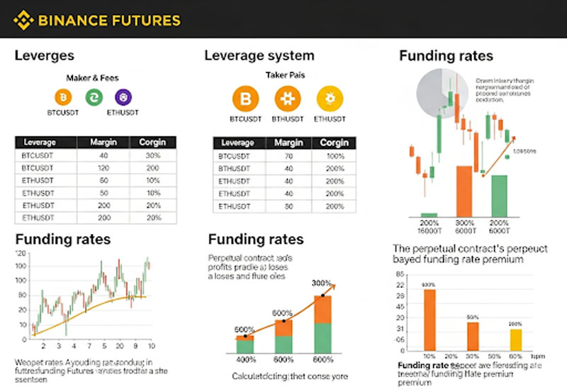 Phí, đòn bẩy, funding rate trên binace