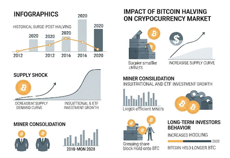 Tác động của Bitcoin Halving lên thị trường tiền điện tử Tác động của Bitcoin Halving lên thị trường tiền điện tử