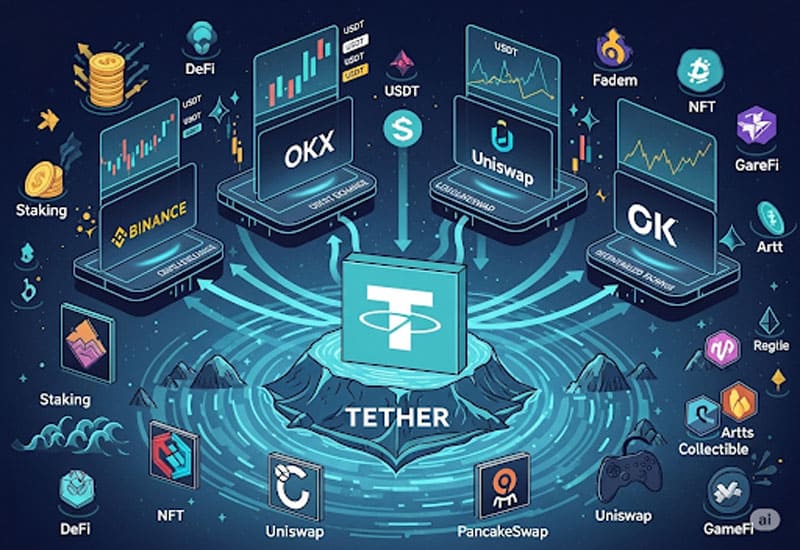 Tether trong hệ sinh thái crypto toàn cầu