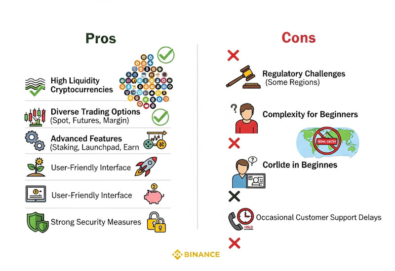 Ưu và nhược điểm của binance