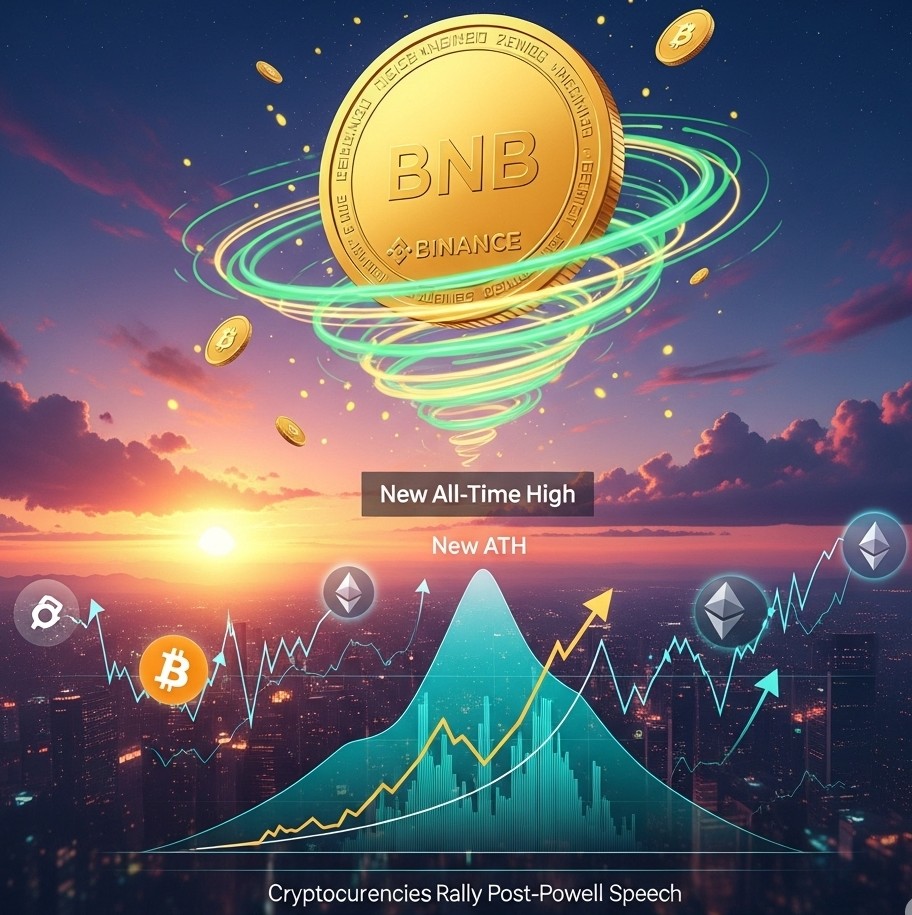 BNB Lập Đỉnh Lịch Sử Mới Khi Crypto Đột Phá Sau Phát Biểu Của Powell