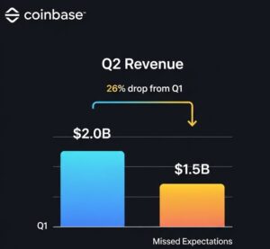 Doanh Thu Coinbase Quý 2/2025 Đạt 1,5 Tỷ USD: Giảm 26% So Với Quý 1