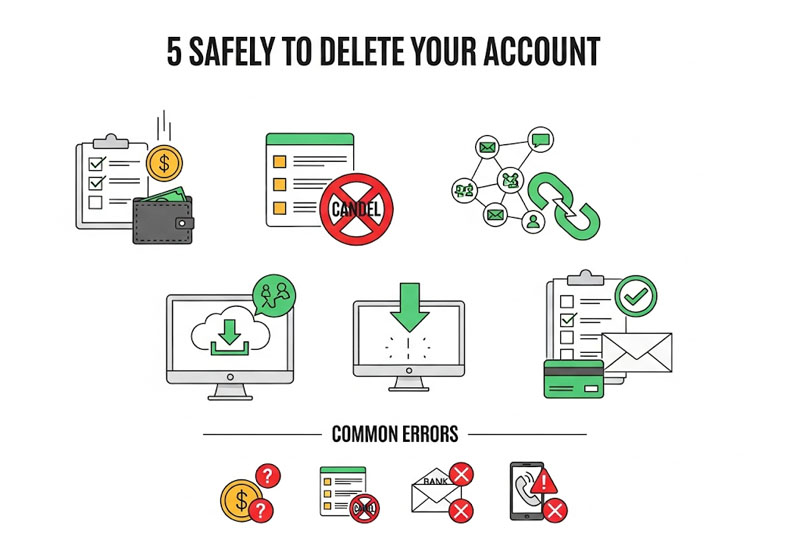 Checklist 5 bước trước khi xoá tài khoản binance