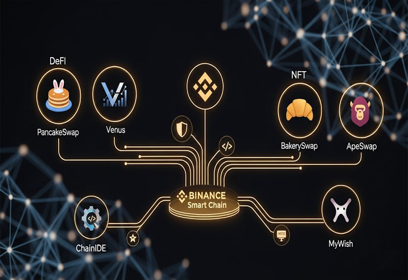 Hệ Sinh Thái Dapp, DeFi, NFT, GameFi Trên BSC