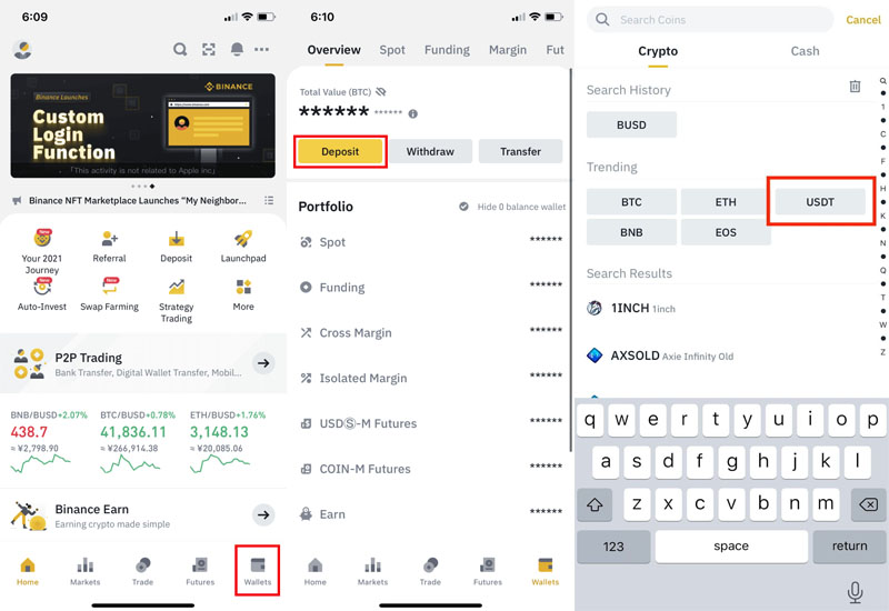 Hướng dẫn tạo ví USDT TRC20