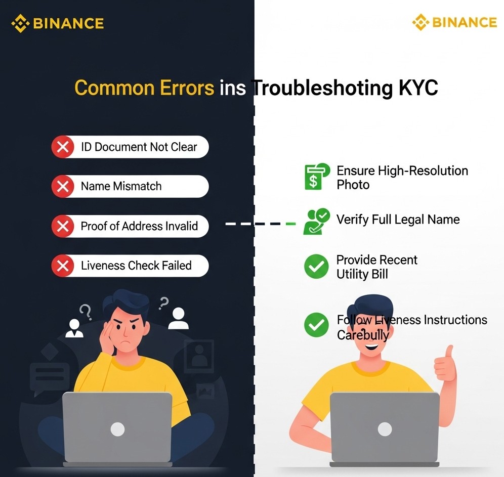 lỗi thường gặp khi KYC Binance