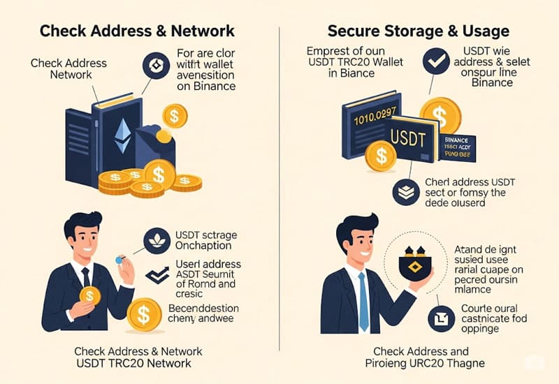 Lưu Ý Khi Tạo & Sử Dụng Ví USDT TRC20 Binance
