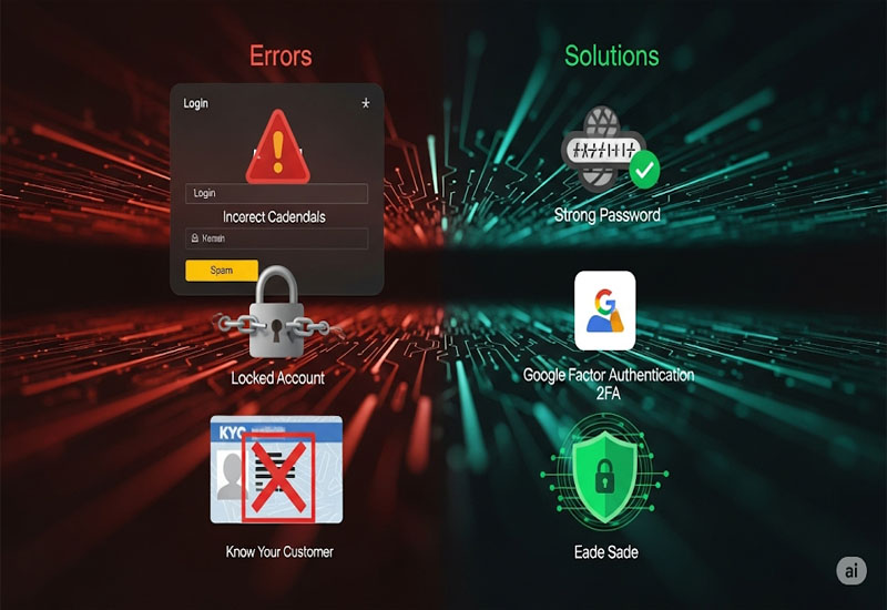 Top lỗi thường gặp khi dùng binance