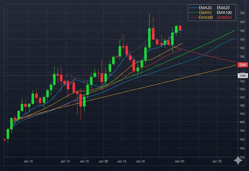 Các loại đường EMA phổ biến