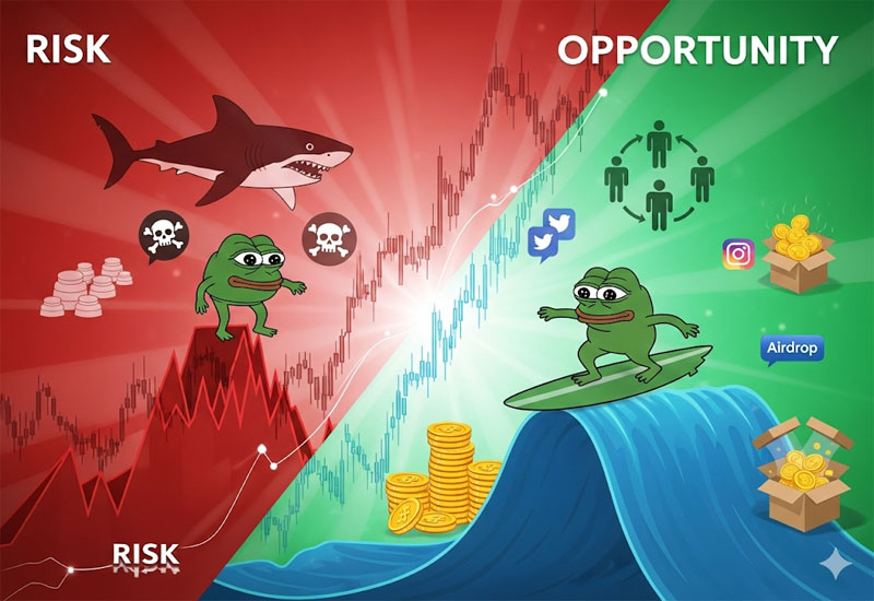 Rủi ro & cơ hội thực tế khi đầu tư PEPE Coin