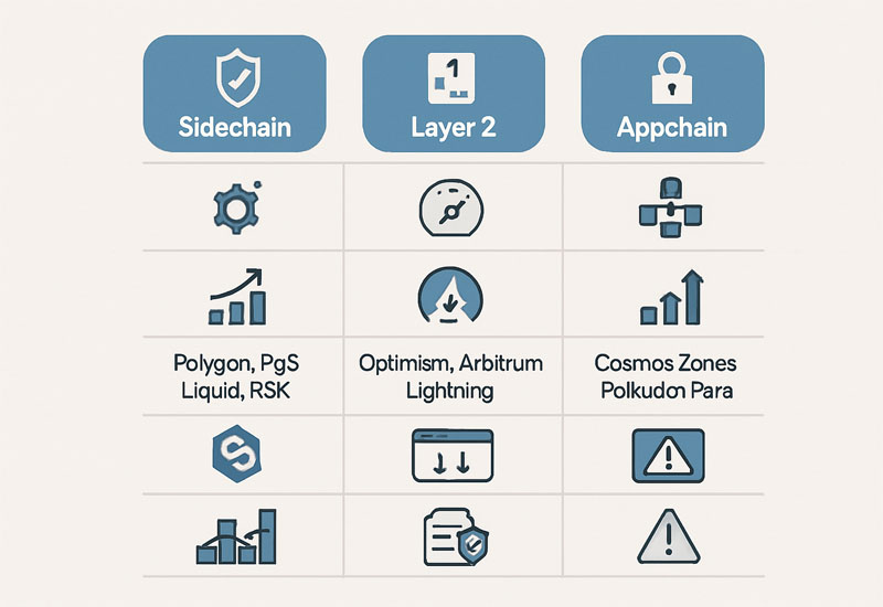 So Sánh Sidechain, Layer 2 và Appchain So Sánh Sidechain, Layer 2 và Appchain